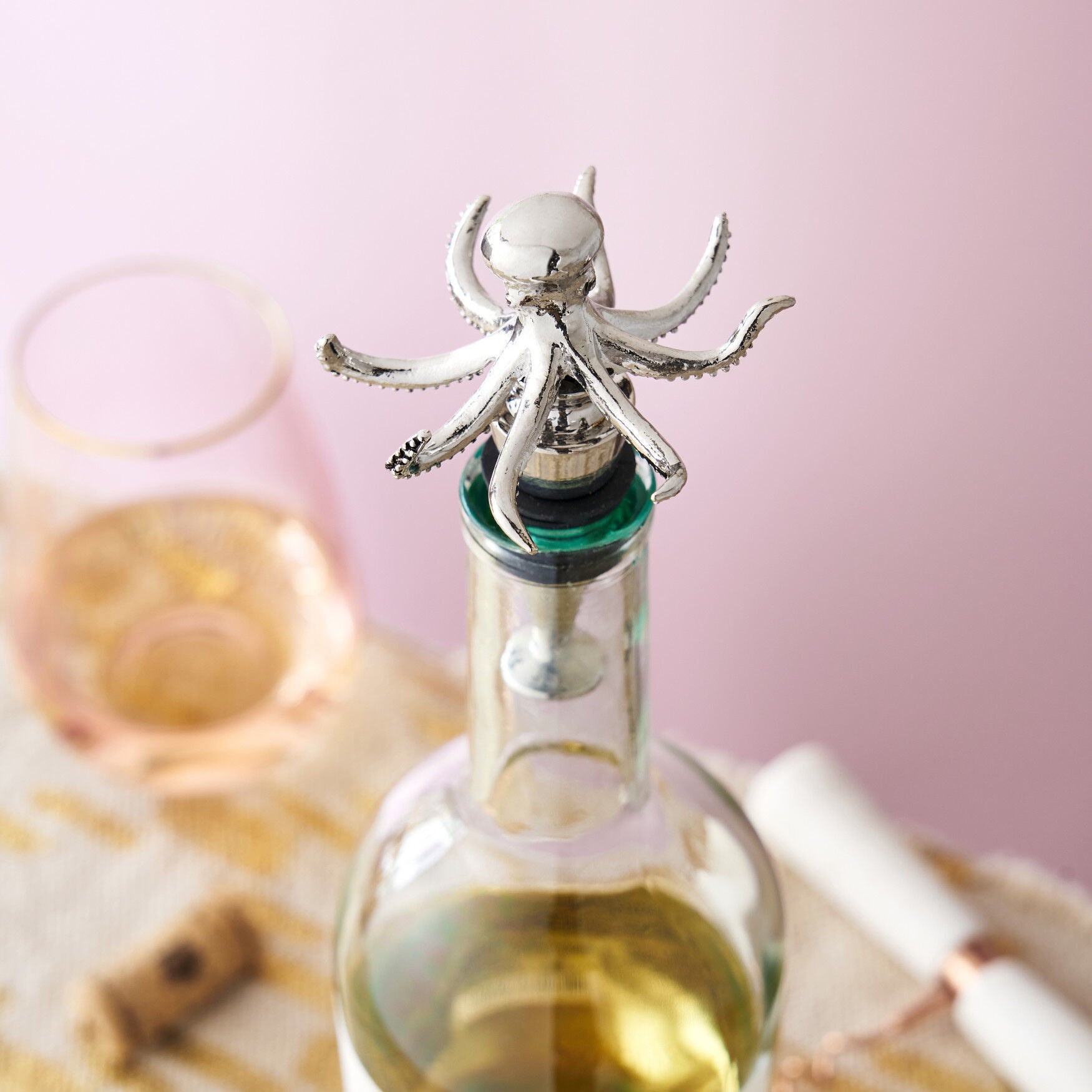 Octopus Bottle Stopper, , on-hover image number 1