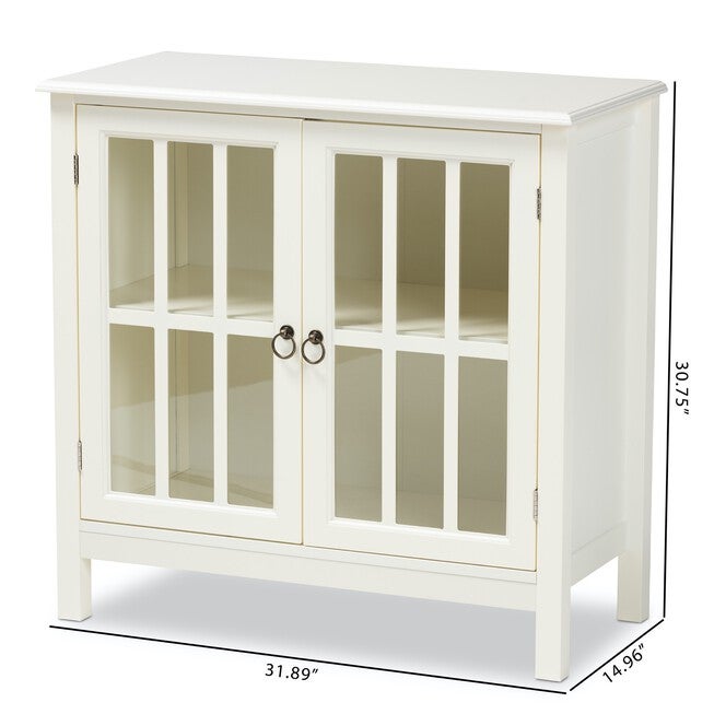 Kendall Wood And Glass Kitchen Storage Cabinet Furniture, , alternate image number 7