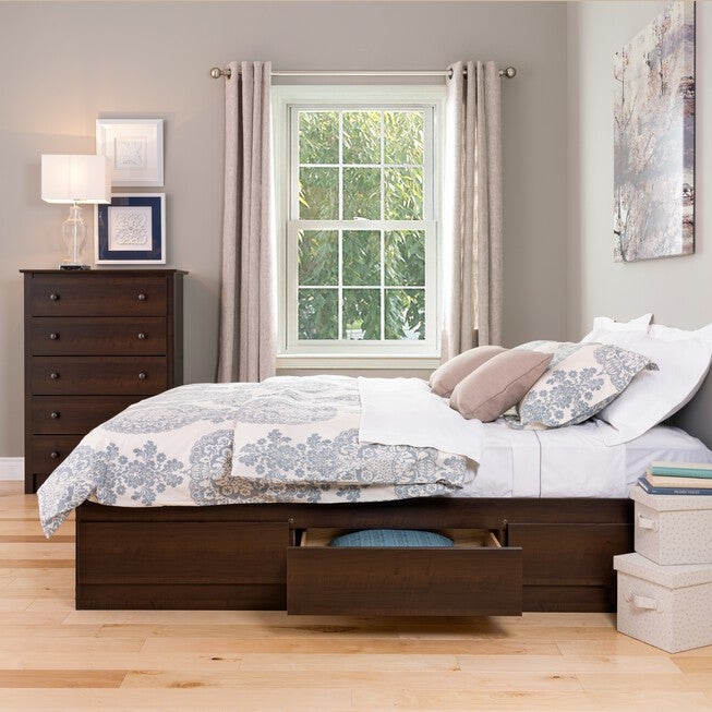 Full Mate’s Platform Storage Bed with 6 Drawers, ESPRESSO, hi-res image number null