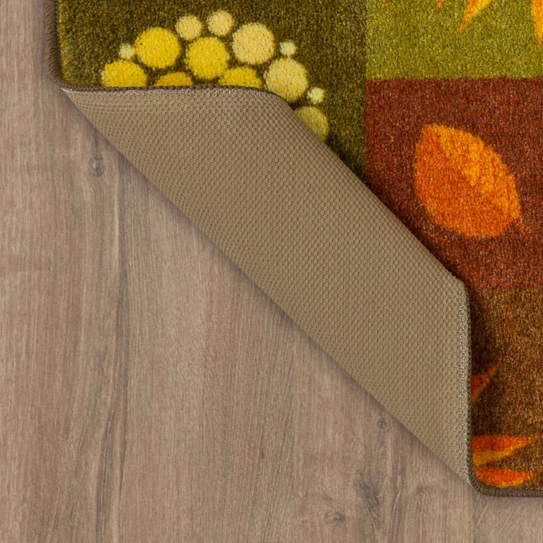 Square Fall Leaves Kitchen Rug, , alternate image number 2