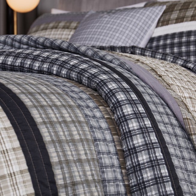 Gold Rush Gray Quilt and Pillow Sham Set, , on-hover image number null