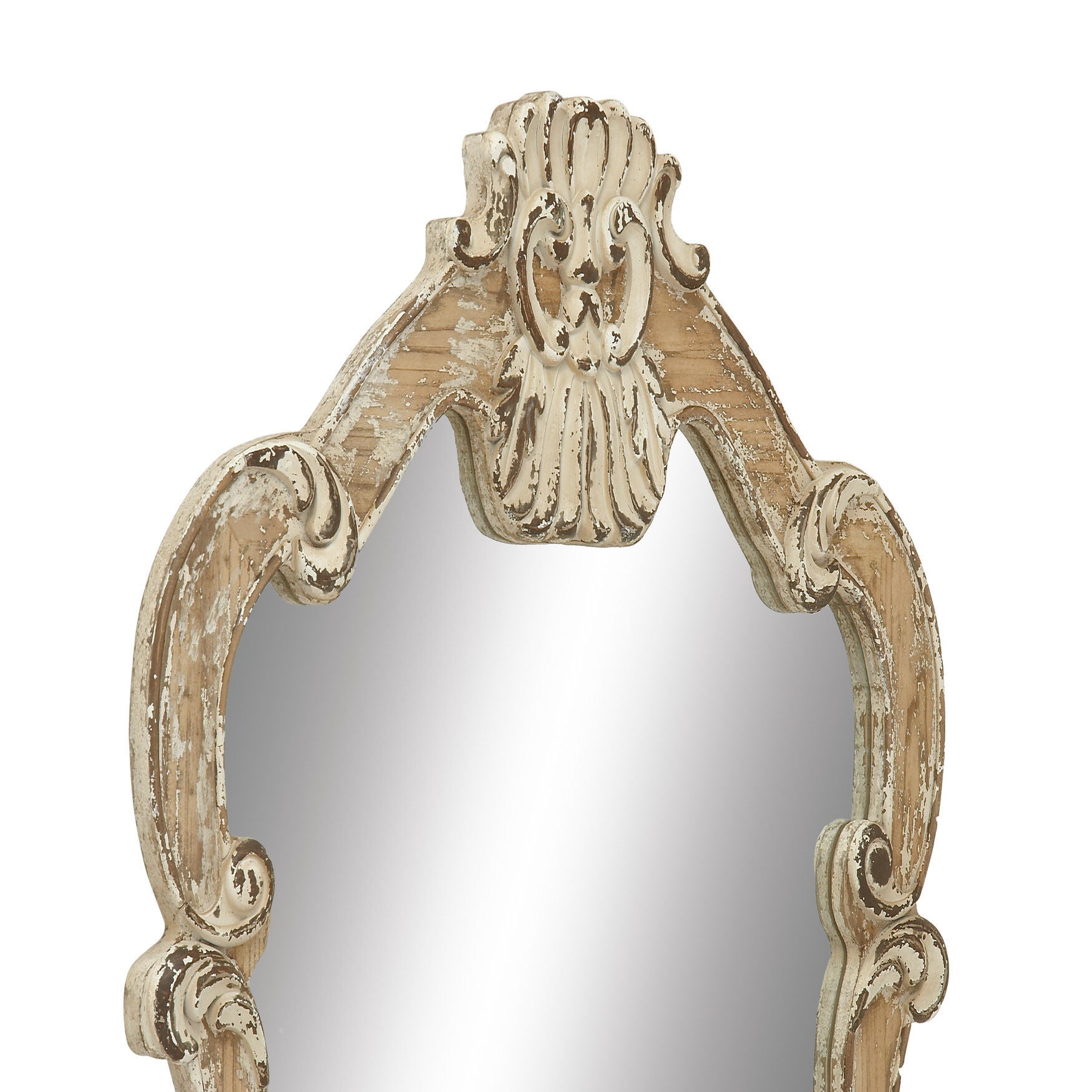 Cream Vintage Wood Wall Mirror, , alternate image number 3