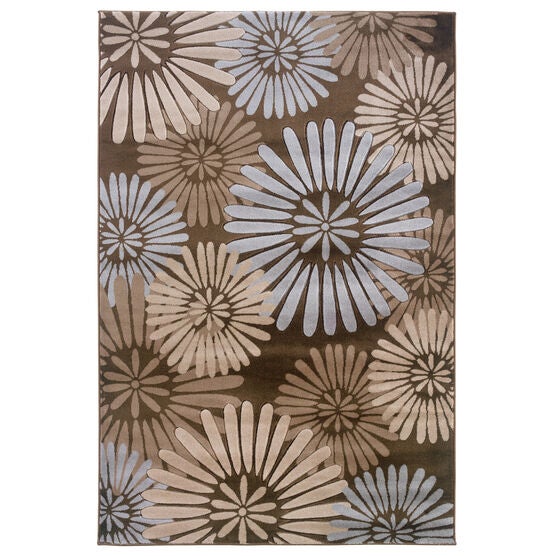 Milan Brown/Aqua 8'X10' Area Rug, BROWN AQUA, hi-res image number null