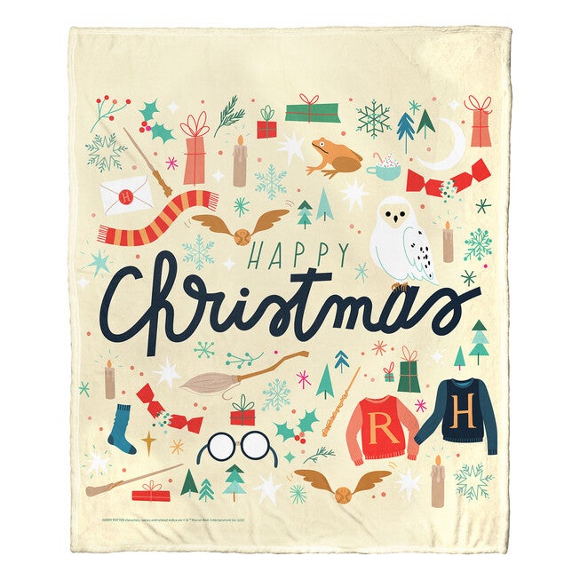 Wb Harry Potter Everything Happy This Chirstmas Silk Touch Throw, , on-hover image number null