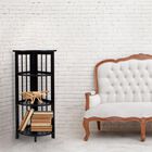 4-Shelf Corner Folding Bookcase-Black, , alternate image number null