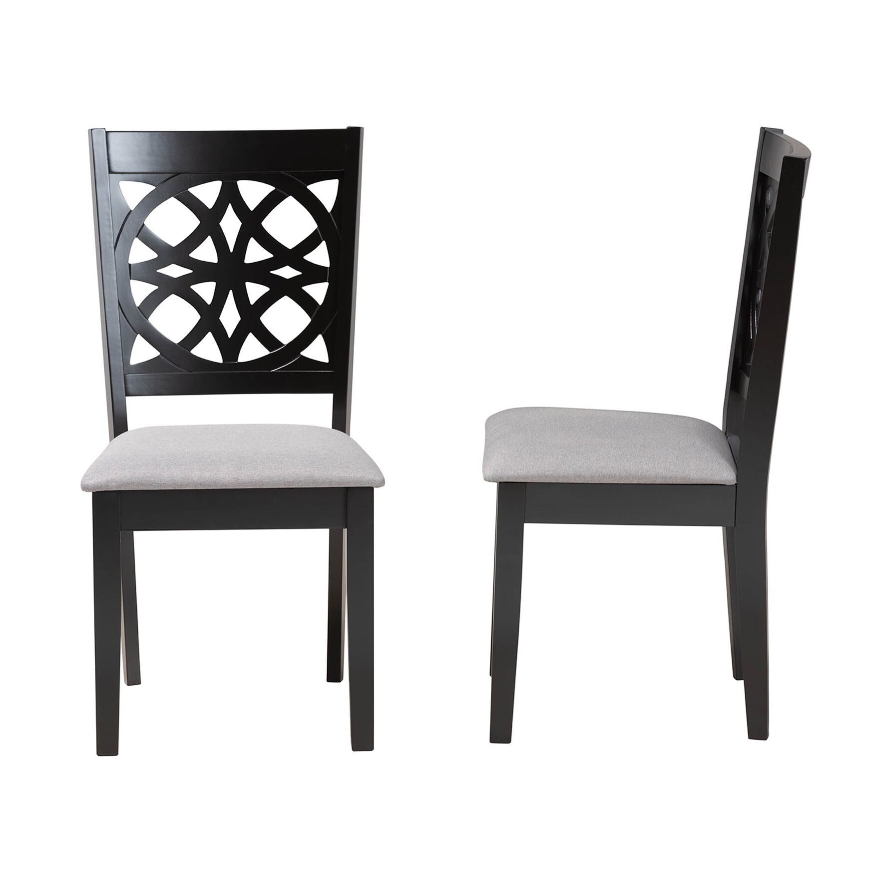 Abigail Modern Grey Fabric and Walnut Brown Finished Wood 2-Piece Dining Chair Set, , alternate image number 15