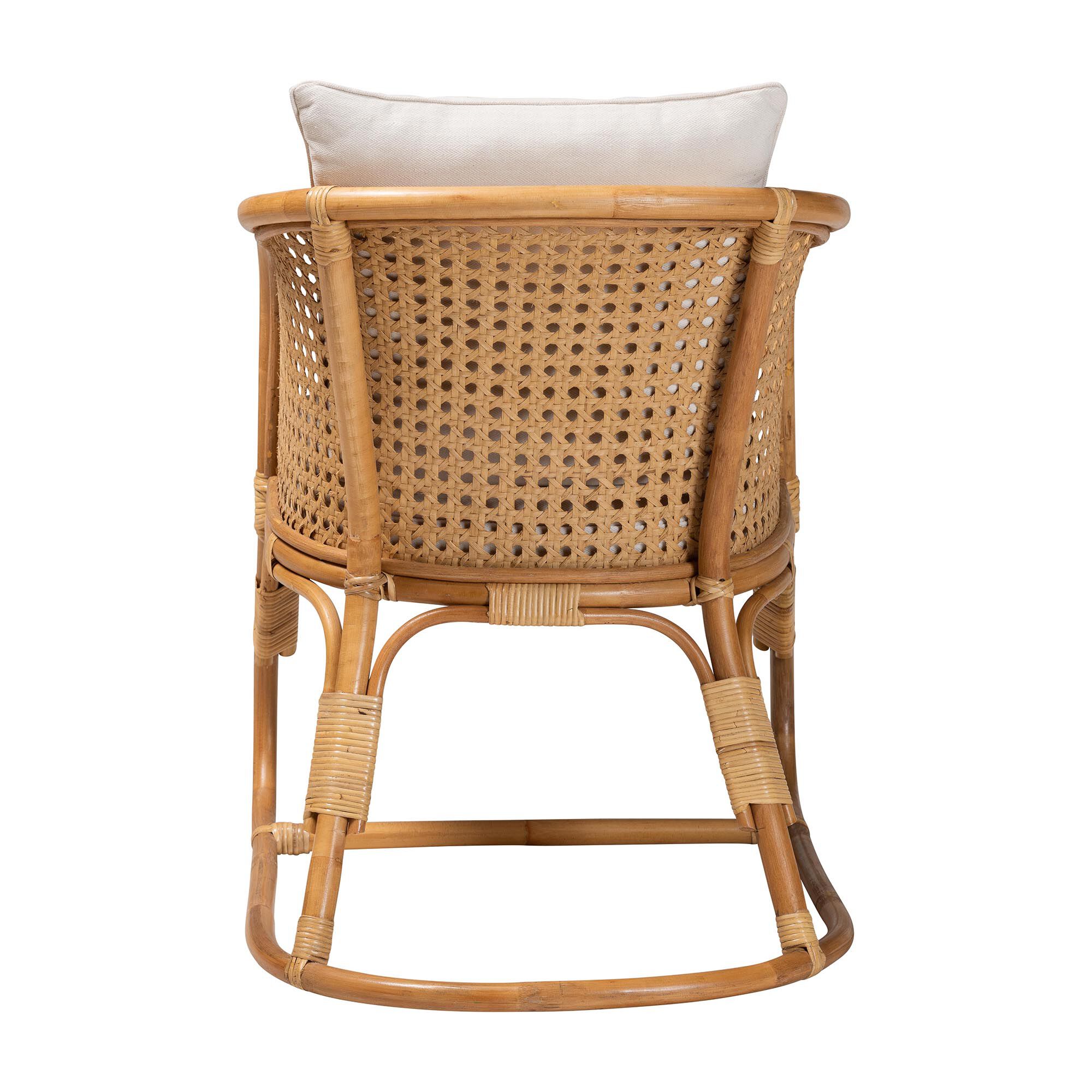 Niko Bohemian Light Honey Rattan Arm Chair, LIGHT, alternate image number 4