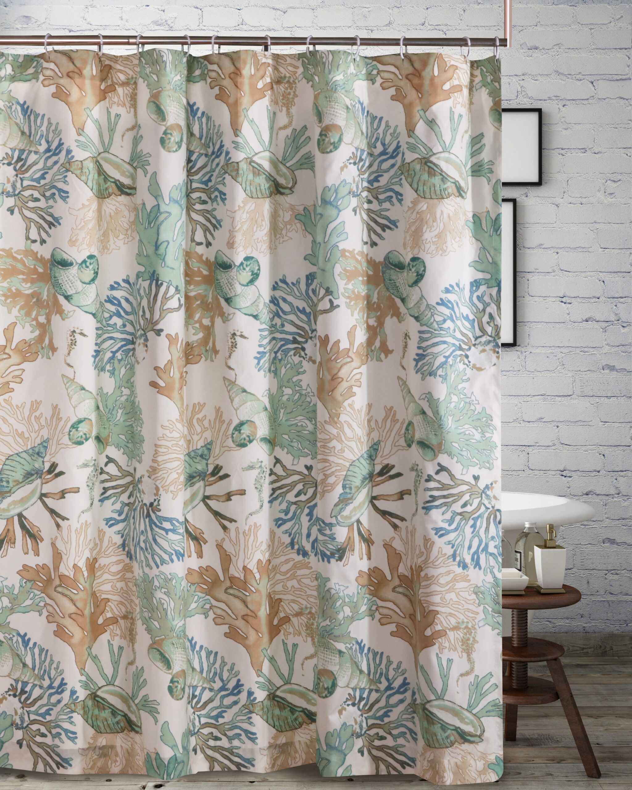Atlantis Bath and Shower Curtain, JADE, alternate image number 1