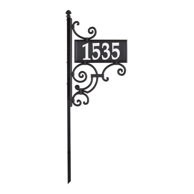 Nite Bright Ironwork Reflective Address Post Sign, , alternate image number null