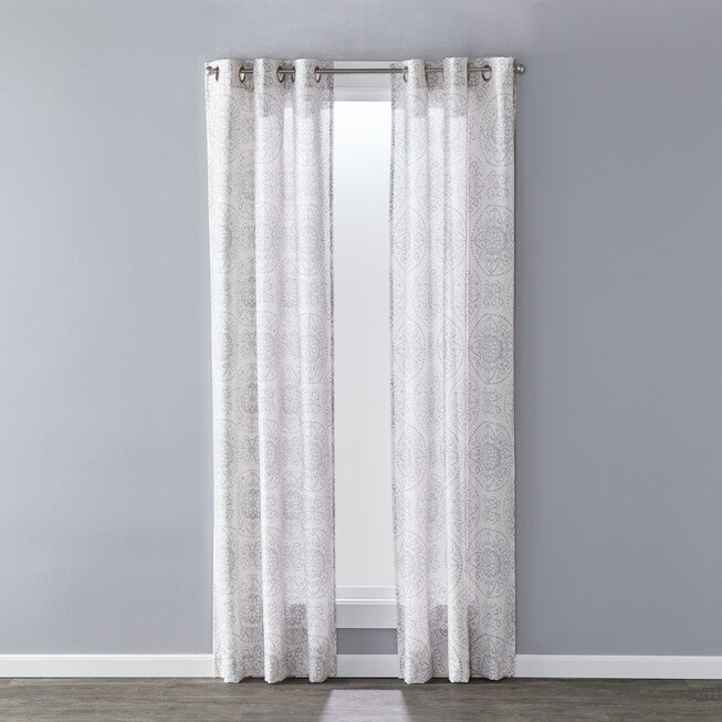 Sunsafe Kali Window Panel Curtain, LIGHT GRAY, hi-res image number null