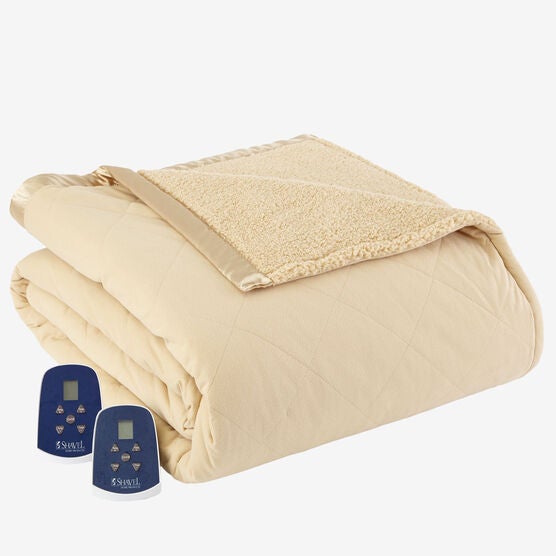Micro Flannel® Reverse to Sherpa Electric Blanket, CHINO, hi-res image number null