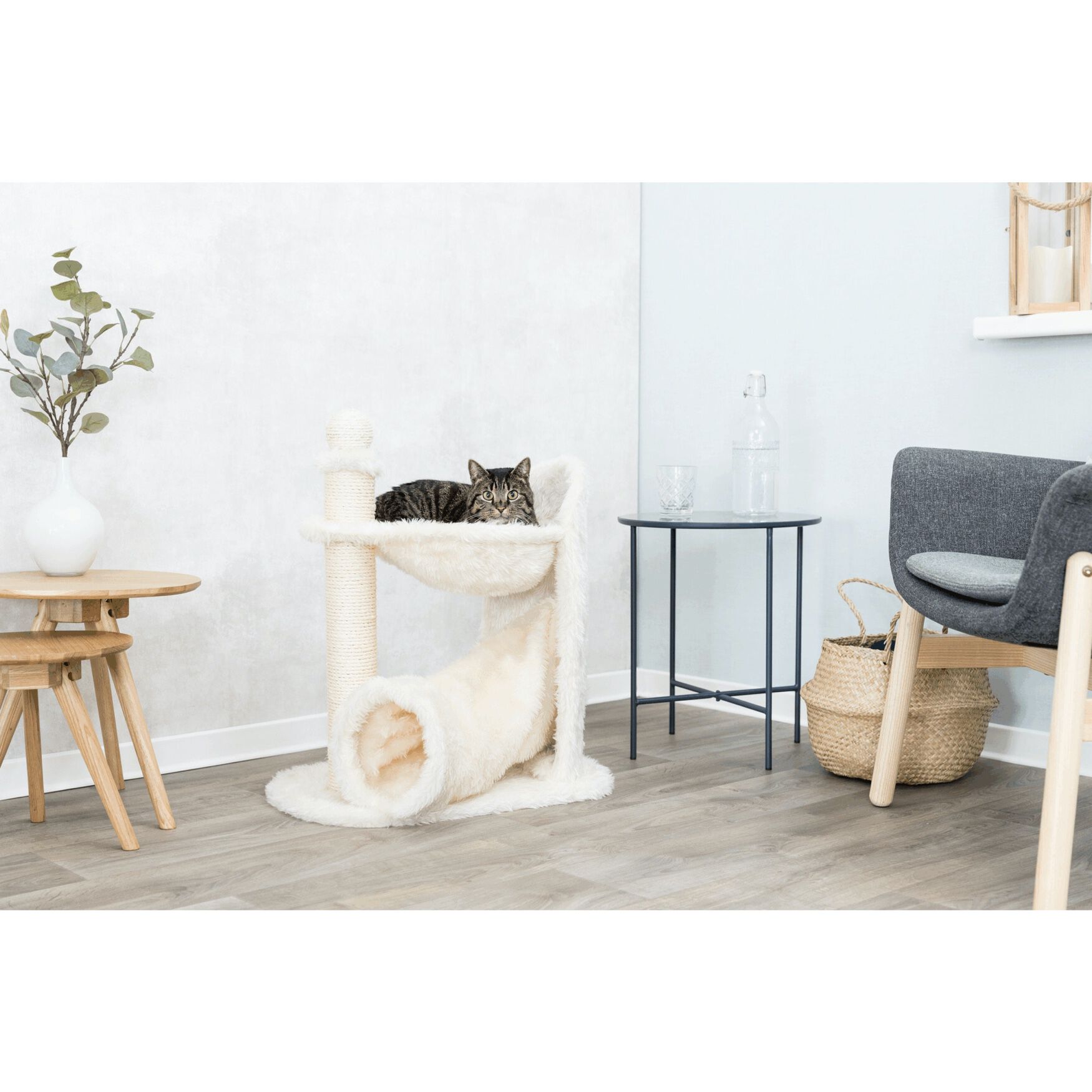 Baza Gandia Scratching Post with Hammock Cream, , alternate image number 2