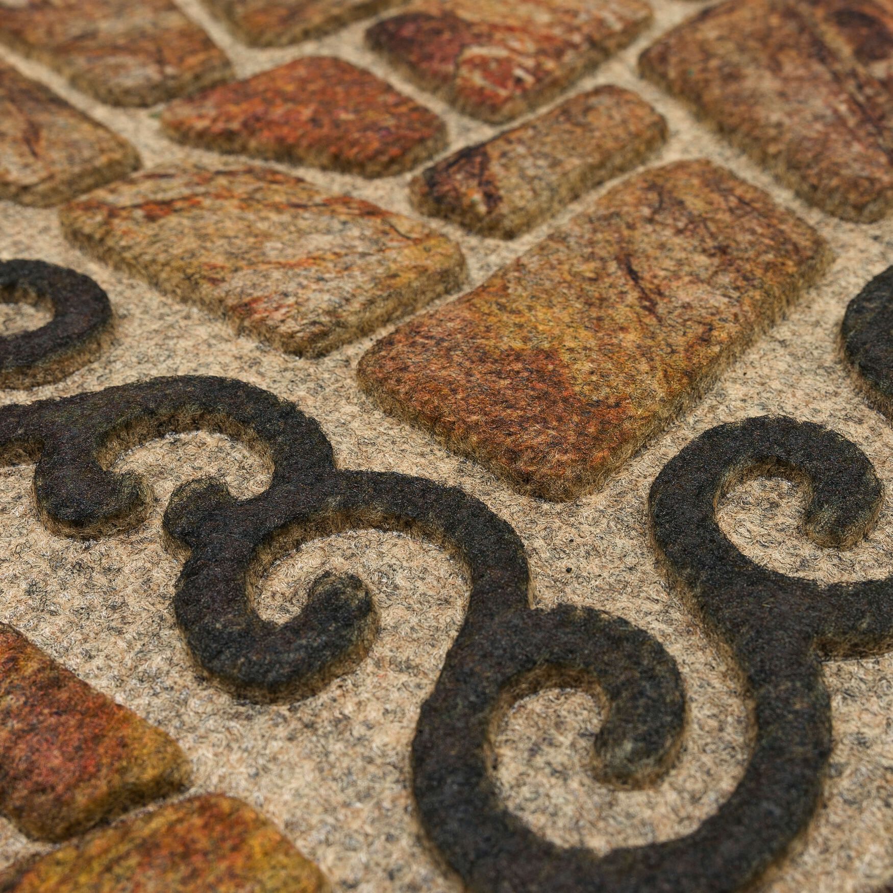 Scroll And Stone Brown 1' 6 inches X 2' 6 inches, , alternate image number 2