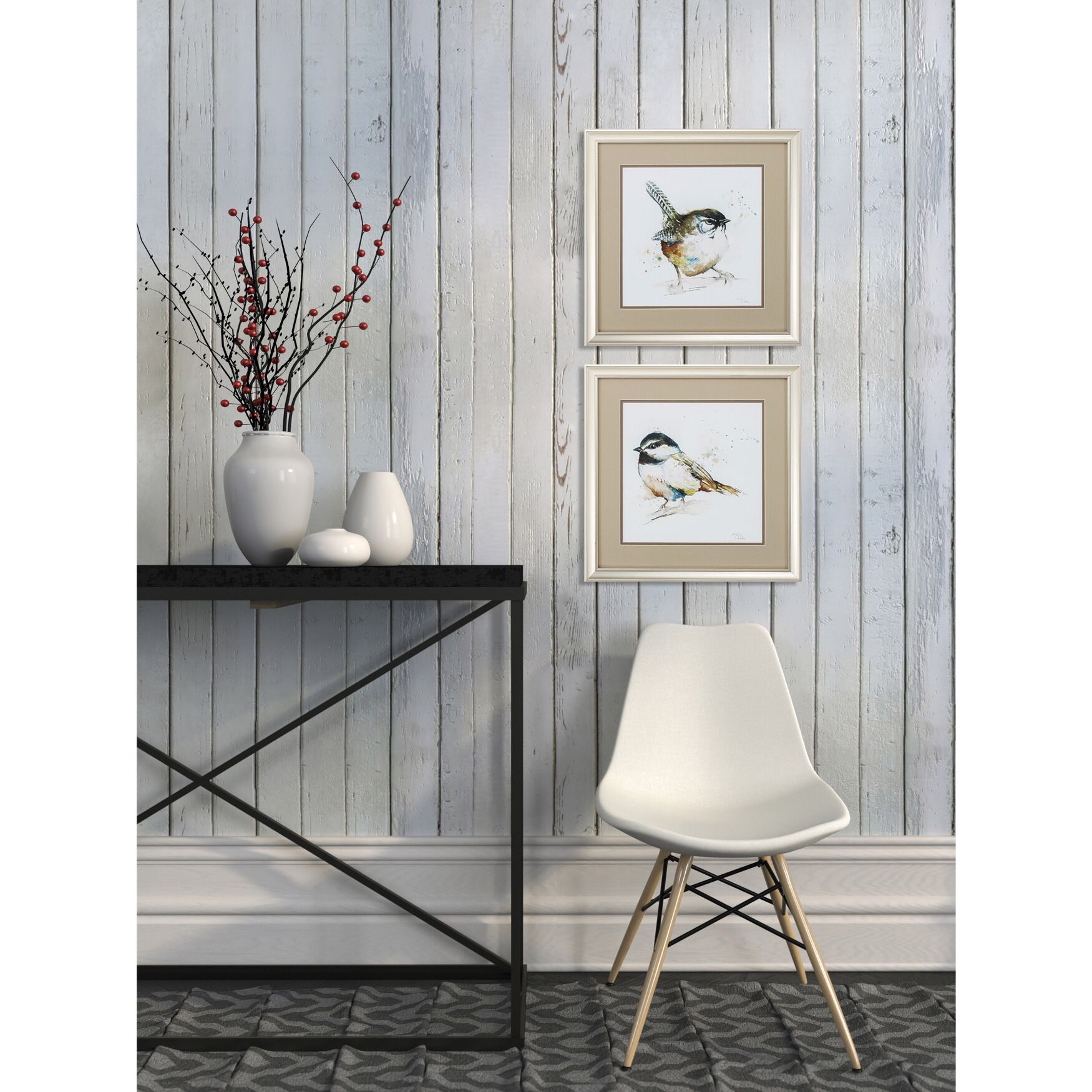 Watercolor Mountain Framed Wall D&eacute;cor, Set Of 2, , on-hover image number 1