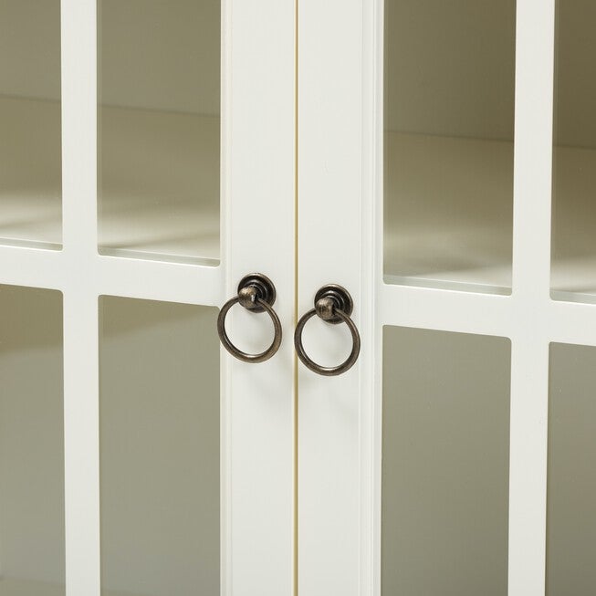 Kendall Wood And Glass Kitchen Storage Cabinet Furniture, , alternate image number 4
