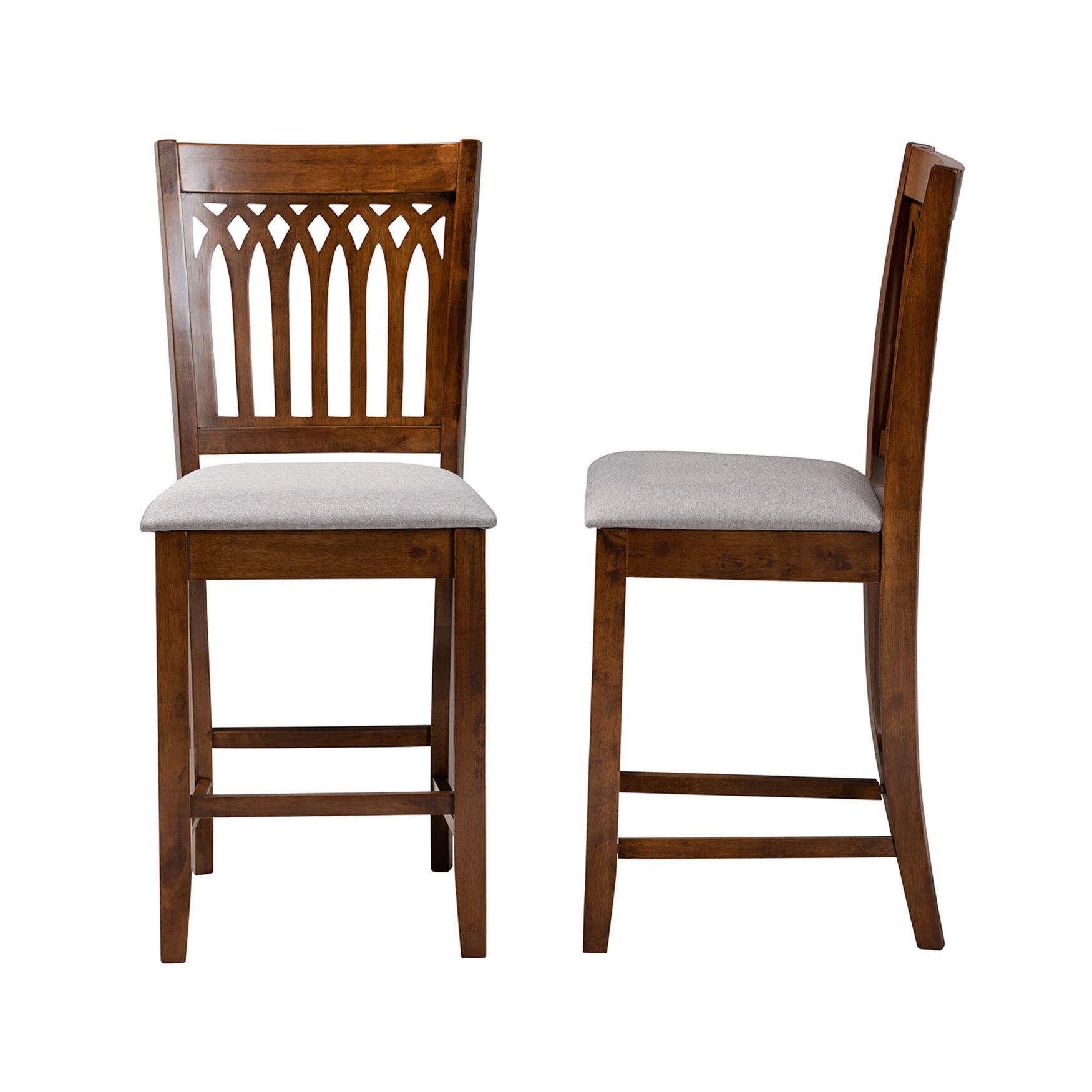 Genesis Modern Beige Fabric And Dark Brown Finished Wood 2-Piece Counter Stool Set, , alternate image number 16