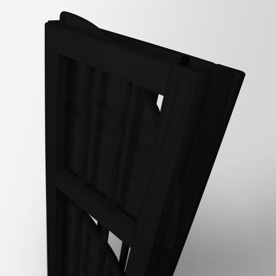 4-Shelf Corner Folding Bookcase-Black, , alternate image number null