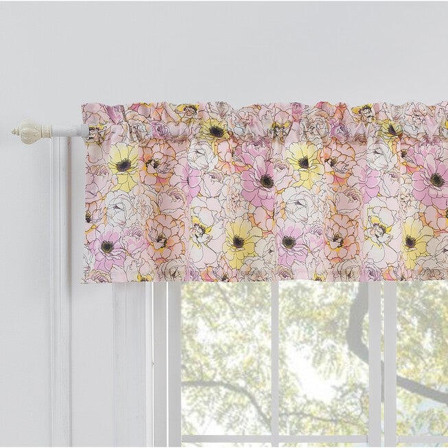 Misty Bloom Window Valance, PINK, hi-res image number null
