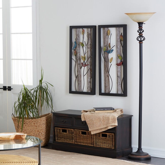 Black Metal Traditional Floor Lamp, , alternate image number 6