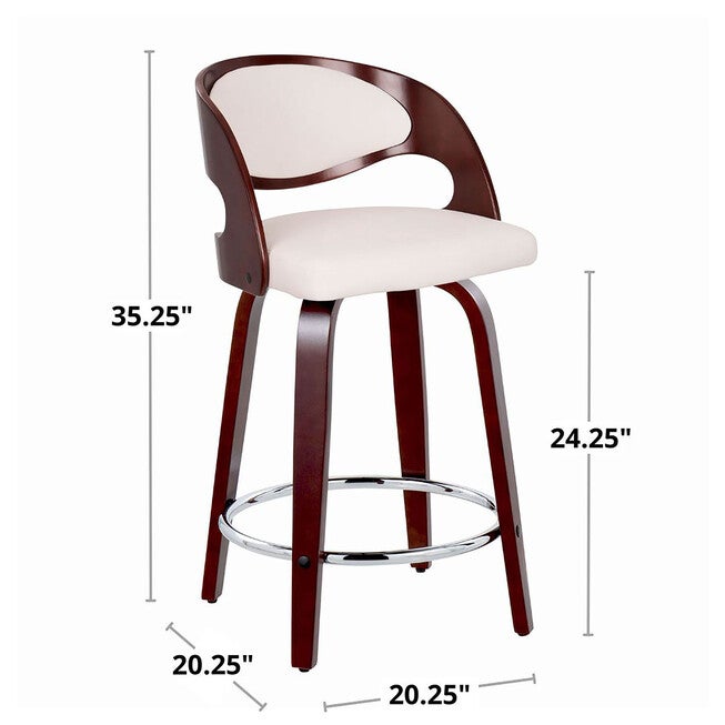 Pino 24 inches Fixed-Height Barstool - Set Of 2, , alternate image number 8
