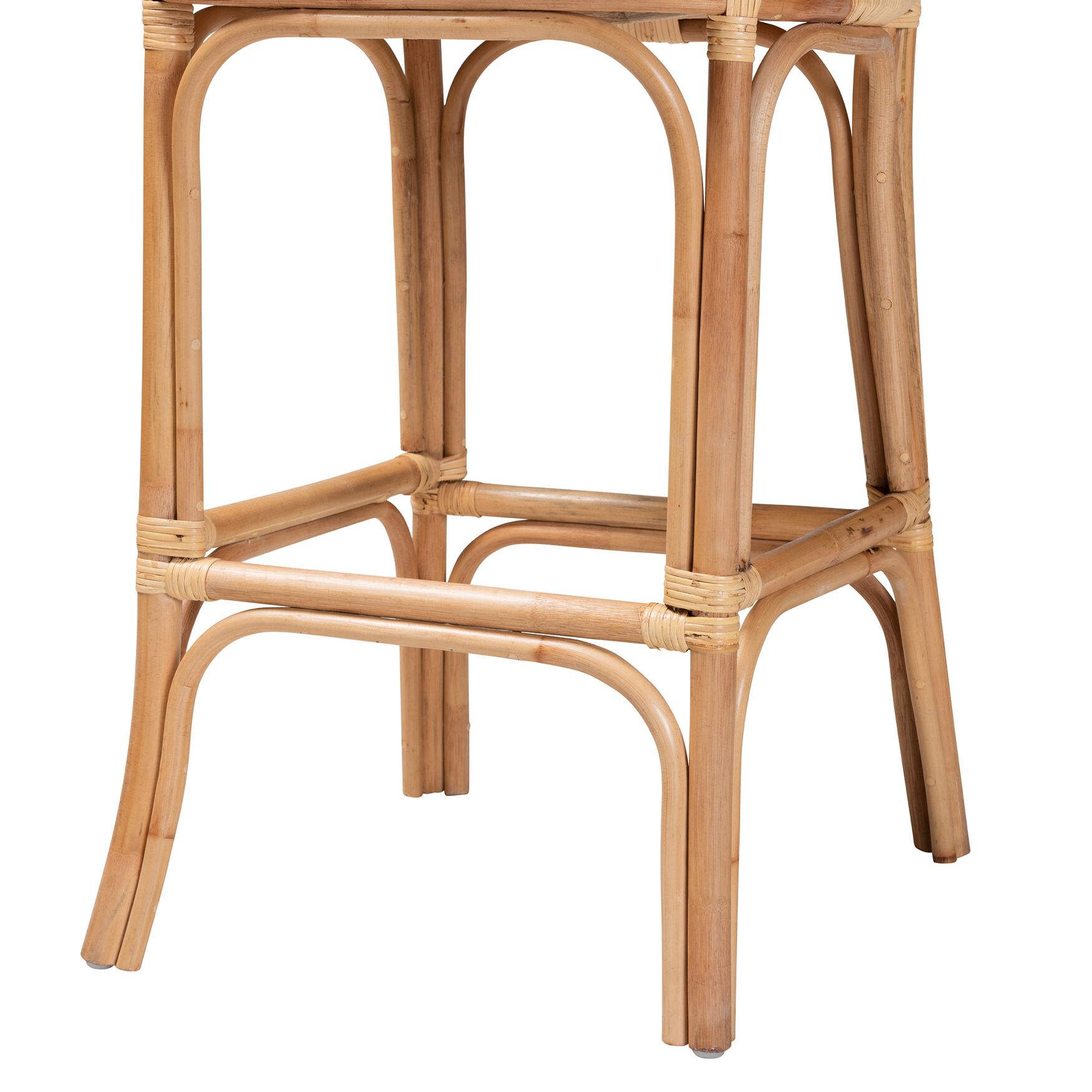 Adrena Modern Bohemian Natural Brown Rattan Bar Stool, , alternate image number 11