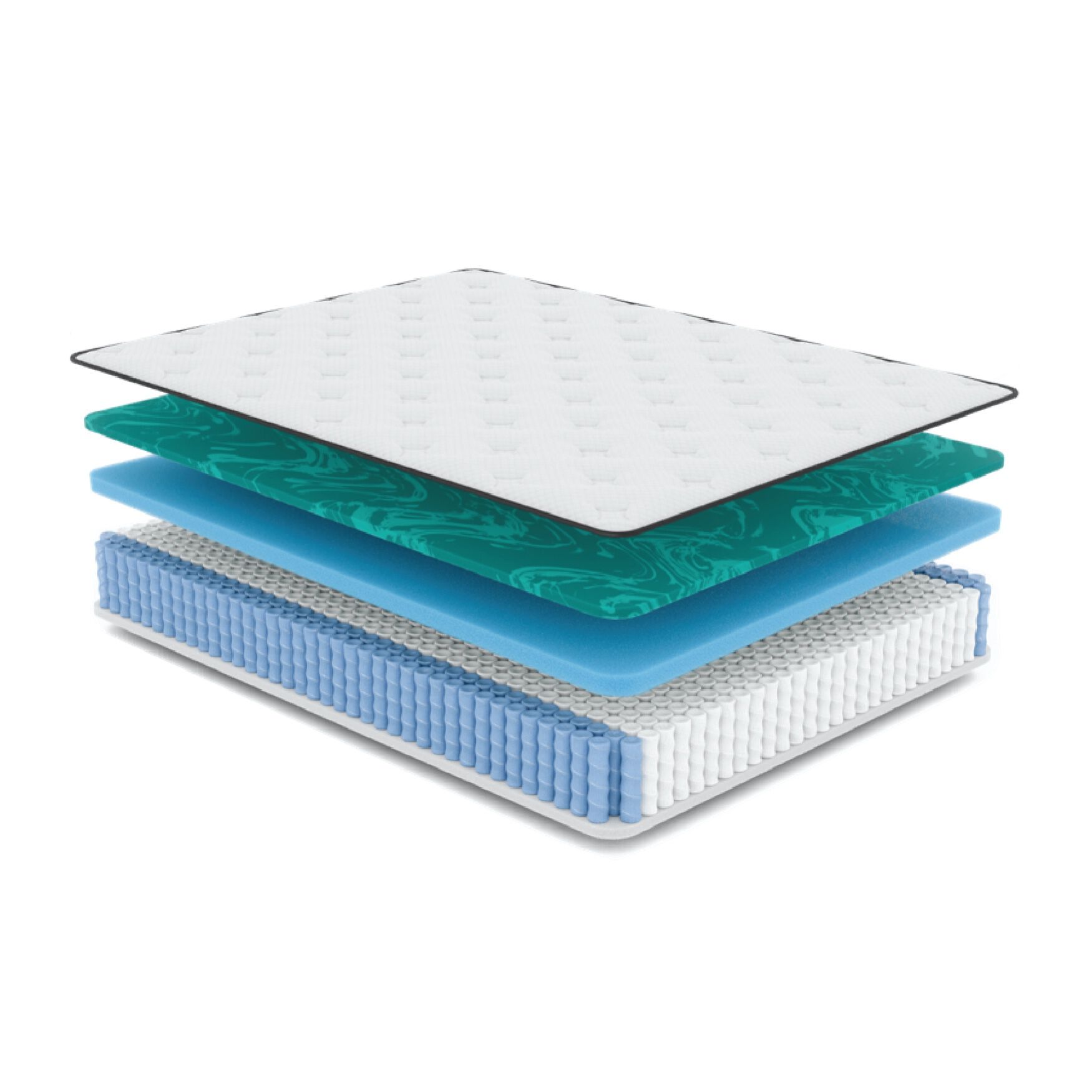 11 inches Gel Memory Foam Quilted Hybrid, Medium, King Mattress, , on-hover image number 1