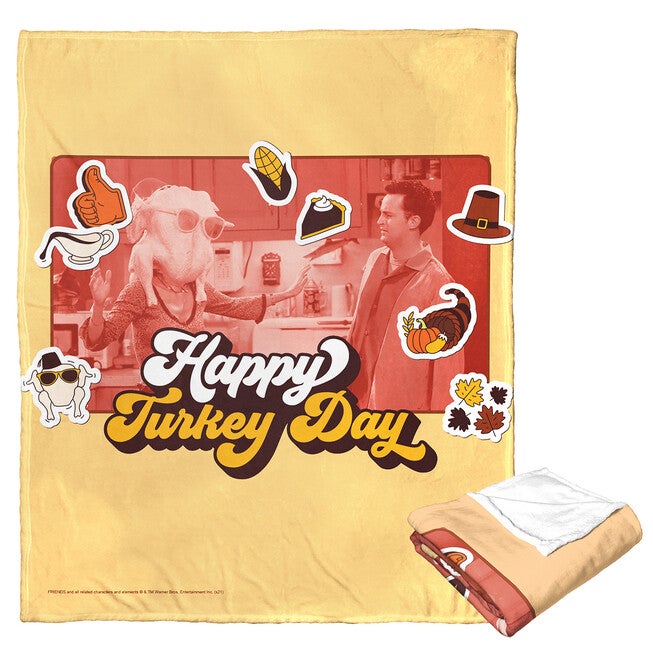 Wb Friends Turkey Head Silk Touch Throw Blanket, O, hi-res image number 0