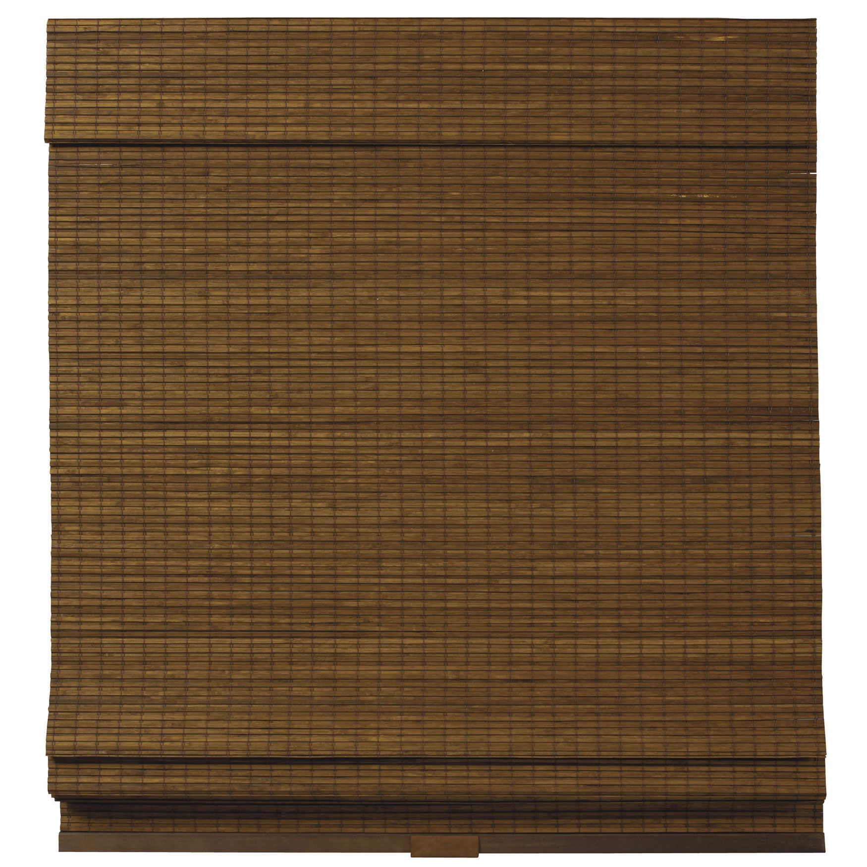 Zig-Zag Cordless Bamboo Roman Shade, BROWN, hi-res image number 0