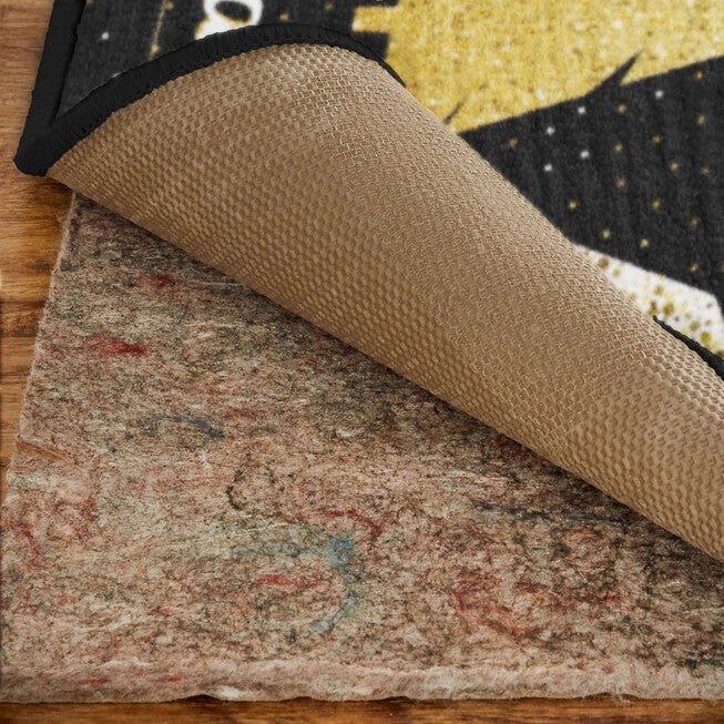 Merry Polkadot Trees Gold Kitchen Rug, , alternate image number null