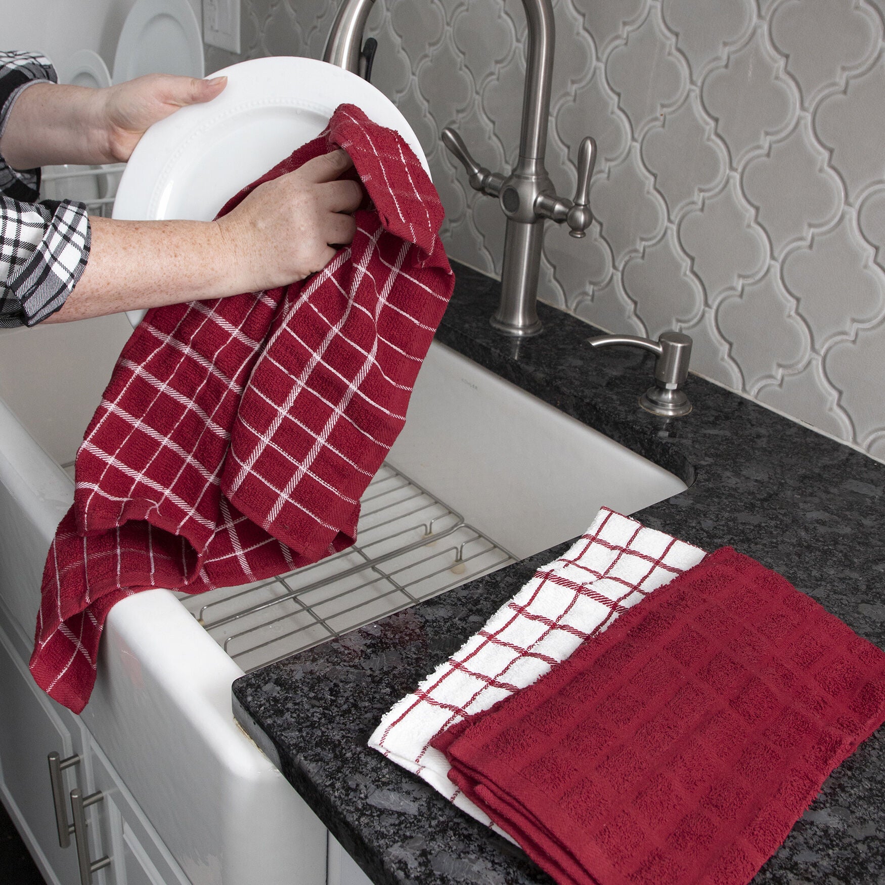 Terry Kitchen Towels, Set Of 3, , alternate image number 2