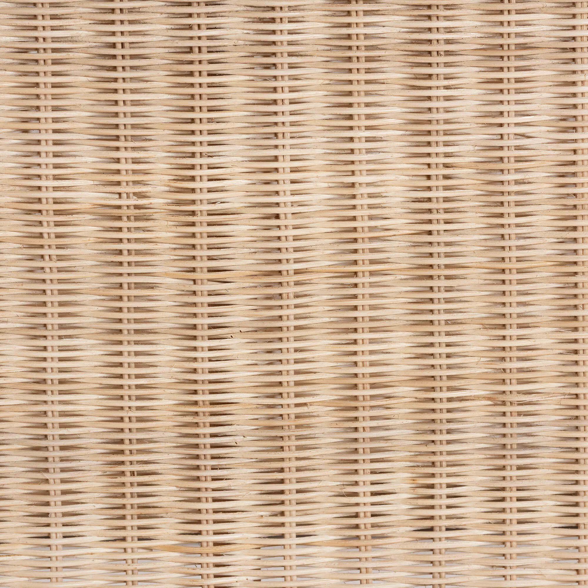 Close-up of natural rattan weave pattern