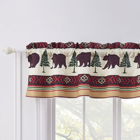Yosemite Campfire Window Valance, RED, hi-res image number null