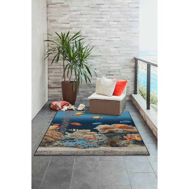 Liora Manne Marina Aquarium Indoor/Outdoor Rug, , alternate image number null