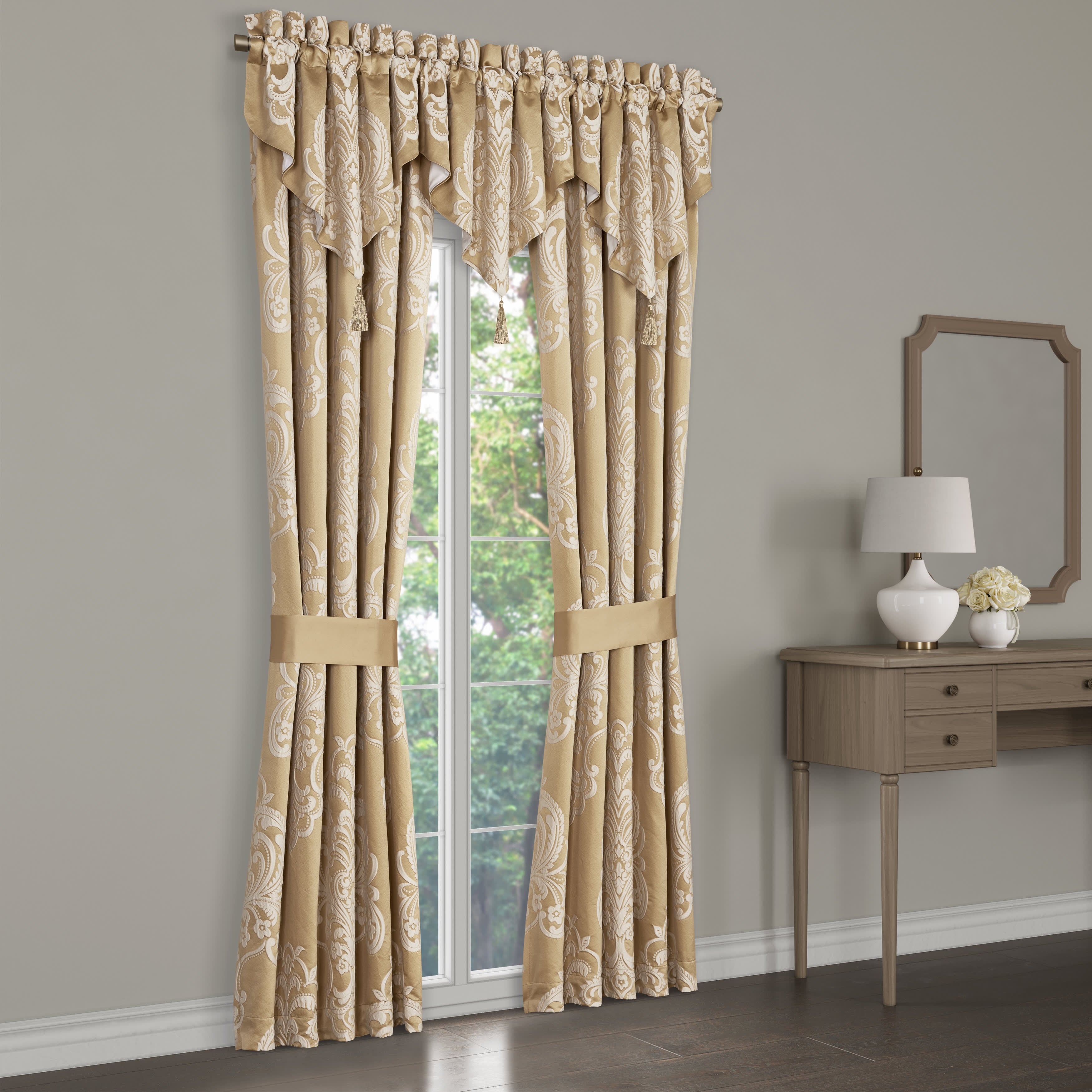 Potenza Window Ascot Valance, GOLD, alternate image number 2