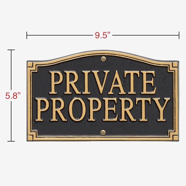 Private Property Statement Plaque, , alternate image number 2