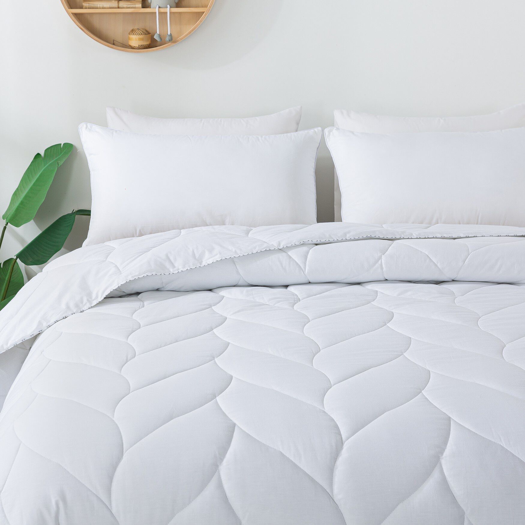 Cotton White Duck Down Comforter Comforters, , on-hover image number 1