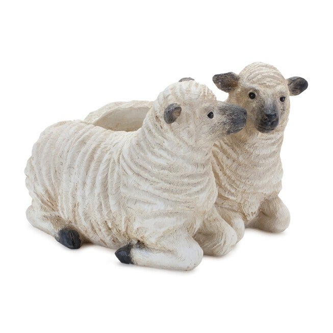 Sheep Couple Planter (Set of 2), CREAM BLACK, hi-res image number 0
