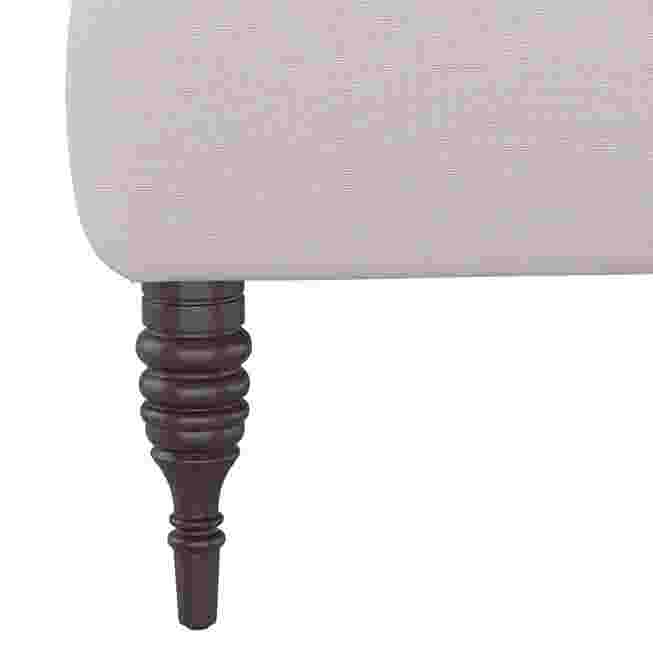 Close-up of chair leg dark turned leg detail