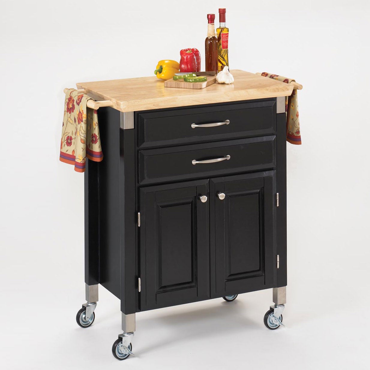 Dolly Madison Prep & Serve Cart, BLACK WOOD, hi-res image number 0