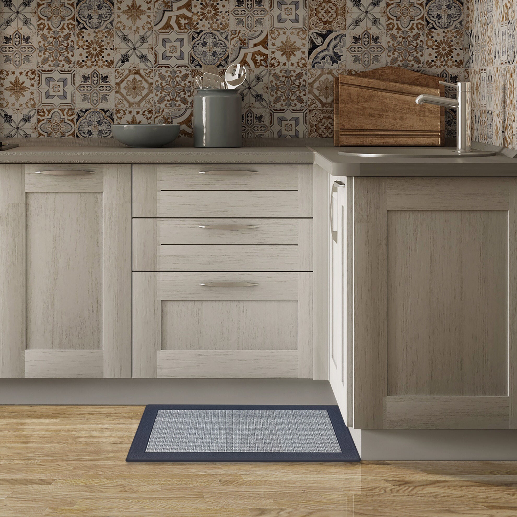 Clarke 18x30 Anti Fatigue Mat, NAVY, alternate image number 2