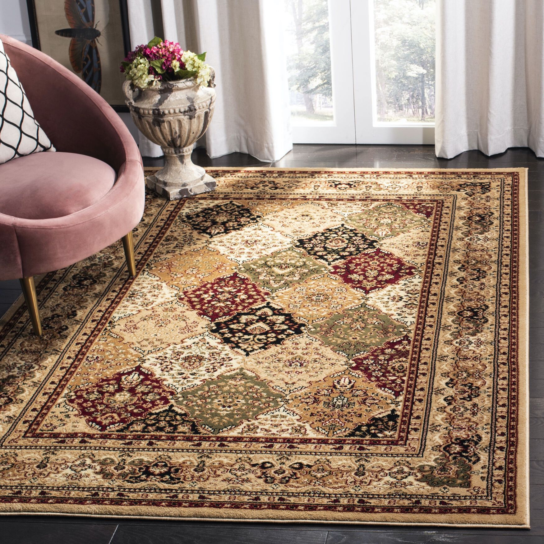 Lyndhurst 221 Multi / Beige 5'-3 inches X 7'-6 inches Medium Rectangle Rug, , on-hover image number 1