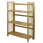 3-Shelf Folding Stackable Bookcase 27.5" Wide-Natural, , on-hover image number null