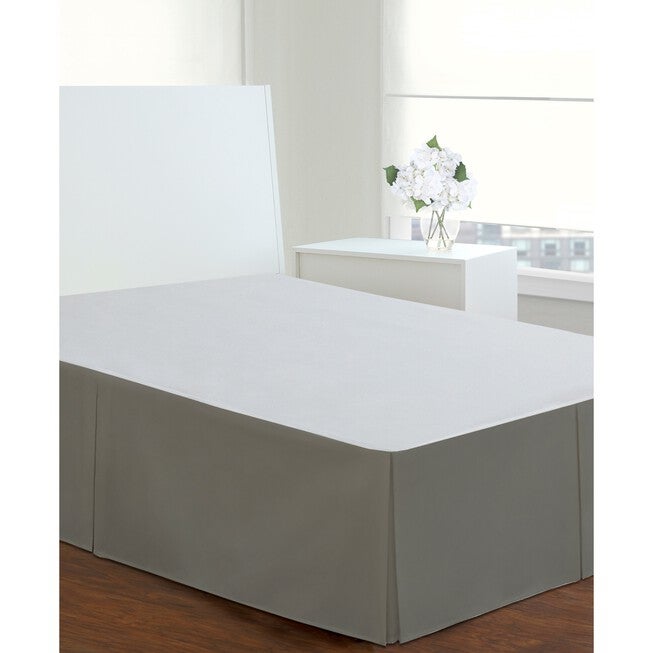Luxury Hotel Classic Tailored 14 inches Drop Silver Bed Skirt, , alternate image number 2