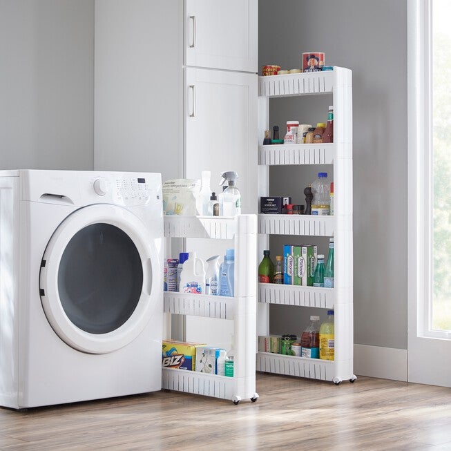 My Home™ Slim Slide-Out 5-Tier Pantry, WHITE, hi-res image number 0