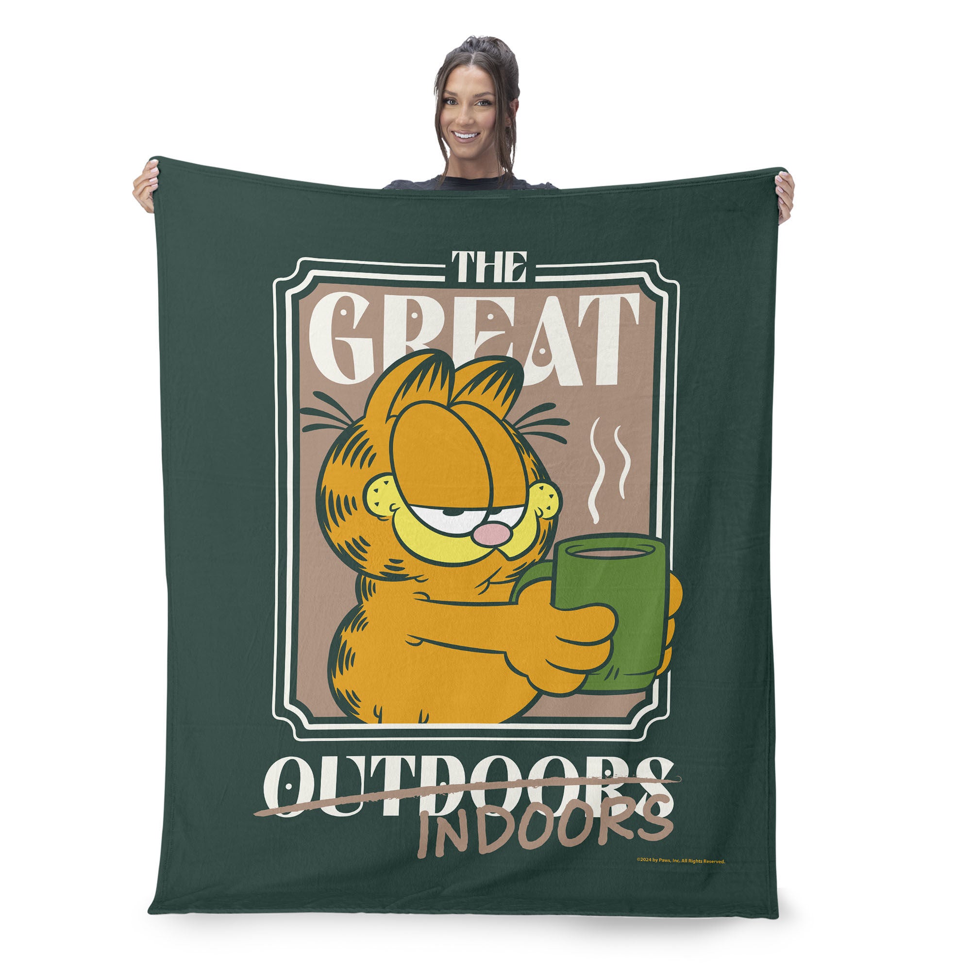 Nickelodeon Garfield The Great Indoors Silk Touch Throw Blanket 50x60 Inches, GARFIELD, on-hover image number 1