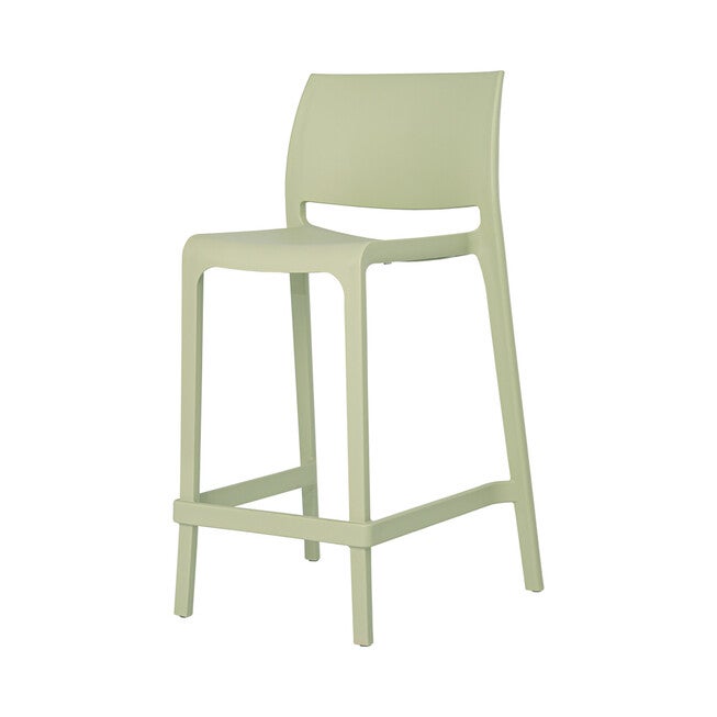 Single light-green Sensilla outdoor counter stool