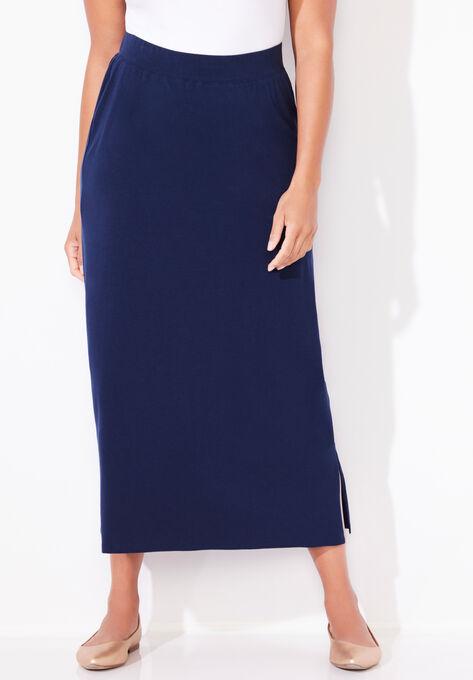 Suprema® Maxi Skirt, NAVY, hi-res image number null