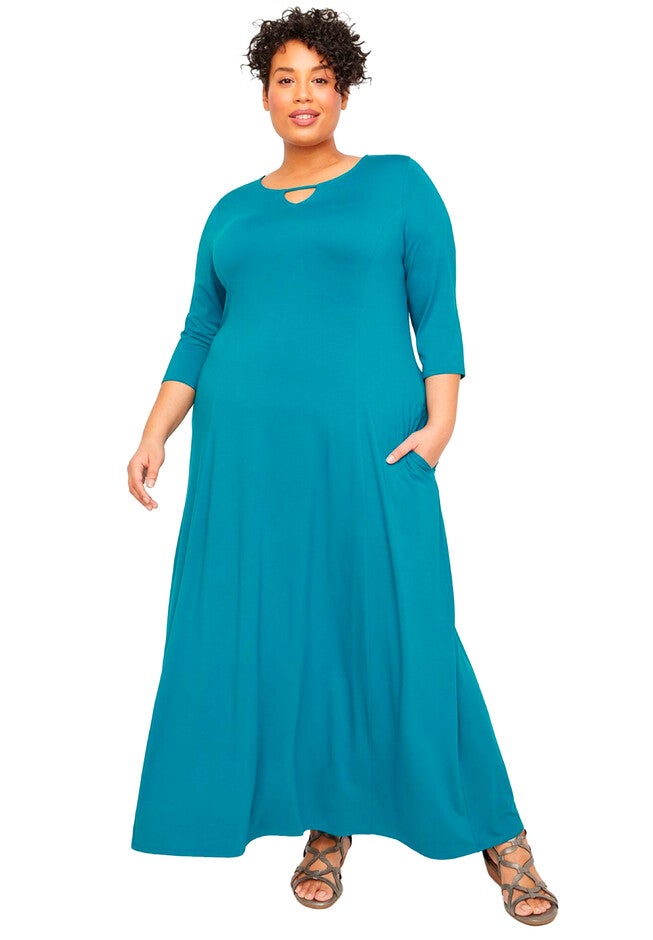 Free & Easy Maxi Dress (With Pockets), TURKISH TILE, hi-res image number 0