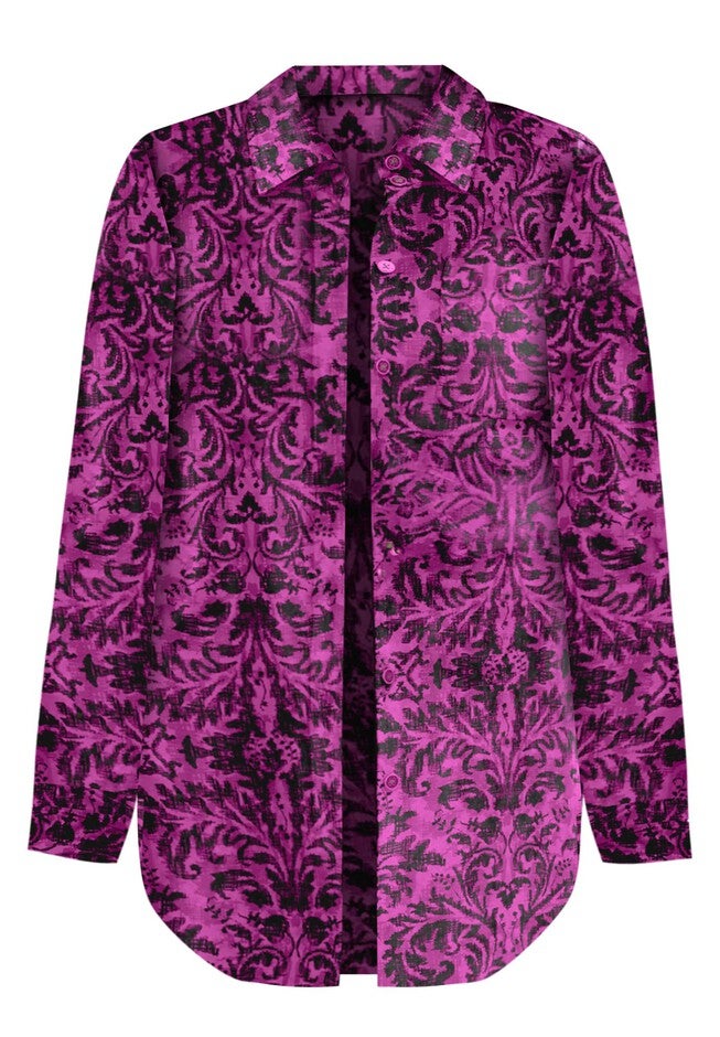 Sueded Buttonfront Shirt, , alternate image number null