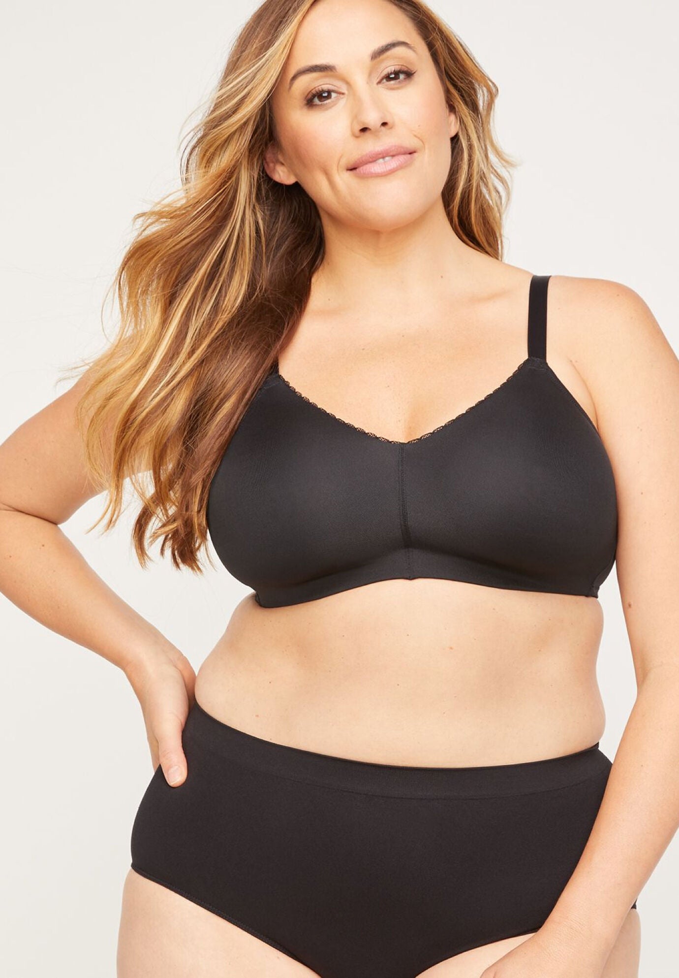 Smooth Comfort No-Wire Bra, BLACK, hi-res image number 0